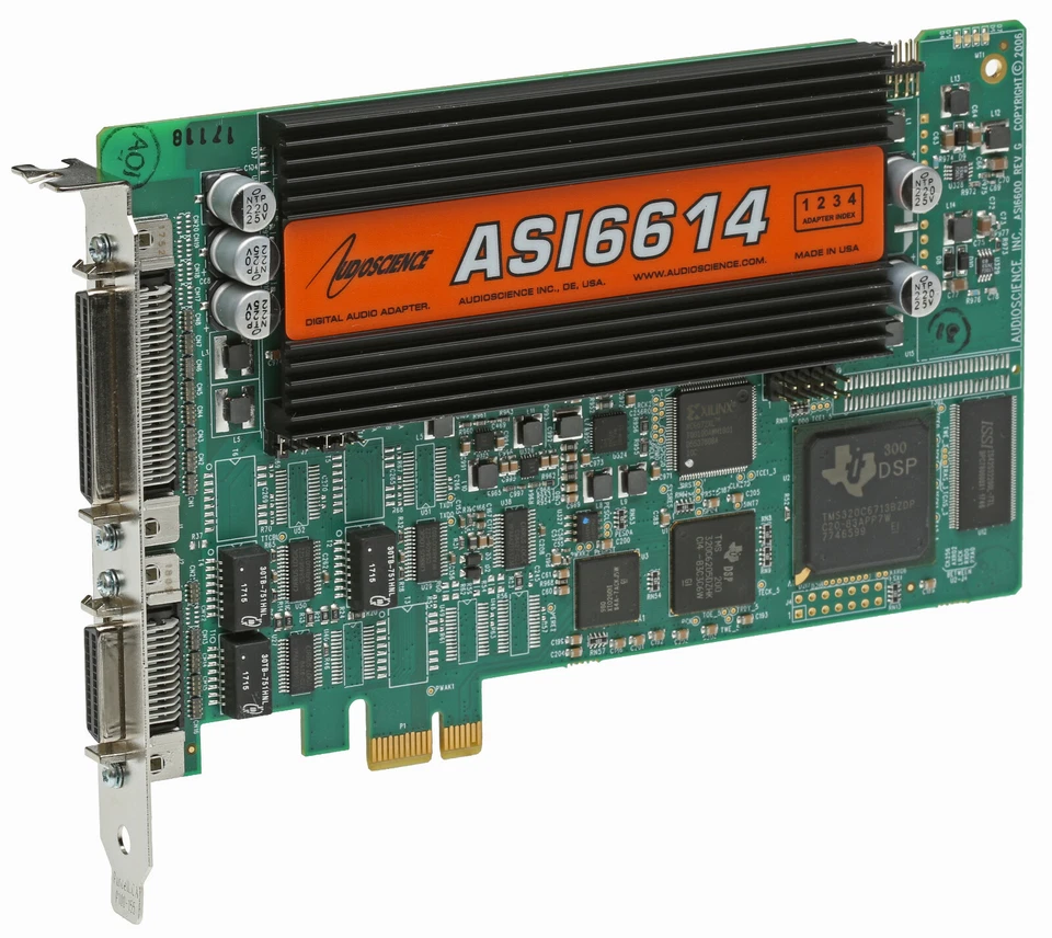 AudioScience ASI6614 Broadcast Multichannel PCIe AES Digital Soundkarte symmetrisch
