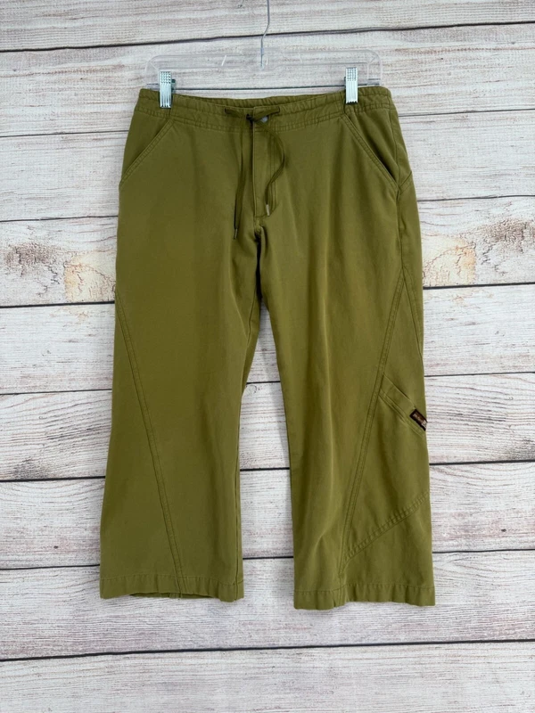 prana stretch hiking drawstring capri-pants