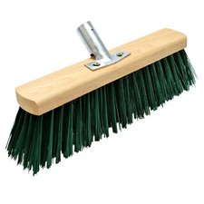 Sweeping Broom Stiff Nylon Bristle Hard Outdoor Broom Garden Yard Green Red Blue
