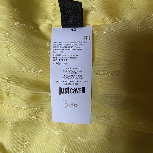 Just Cavalli Snake Pattern Yellow Blazer Jacket Size S - Picture 7 of 8