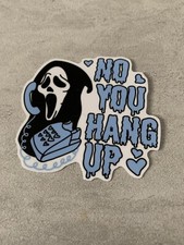 Ghost Face Scream Scary Halloween Decal Sticker 3  Waterproof Vinyl You Hang Up