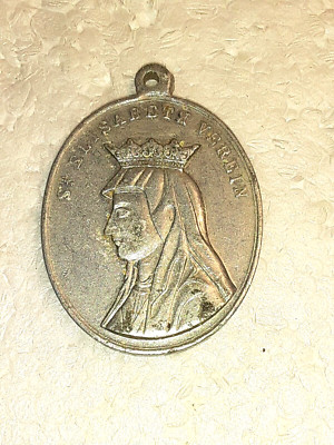 RARE VINTAGE GERMAN ALUMINUM ST ELIZABETH MEDAL