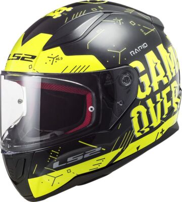 LS2 Integralhelm FF353 RAPID PLAYER Hi-Vis gelb schwarz  Gr. L 59/60