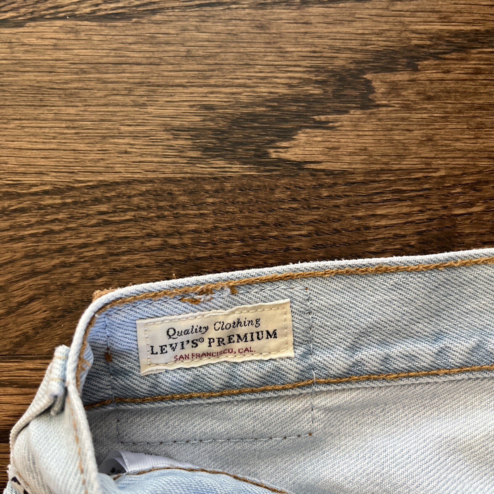 Levi's 501 Cut Off Shorts Women's Size W28 Button Fly Light Denim - View 8