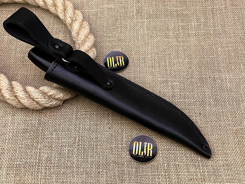 OLIR Rusia cuchillo de damasco acero damasceno acero acero cuchillo de caza HRC-63 - Imagen 16 de 16