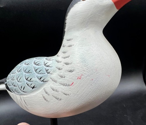 Large Hand Carved/Painted Shorebird Laughing Gull Unsigned - Picture 5 of 8