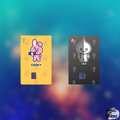 Custom BTS BT21 Credit Card Debit Card Skin Vinyl Sticker (Small