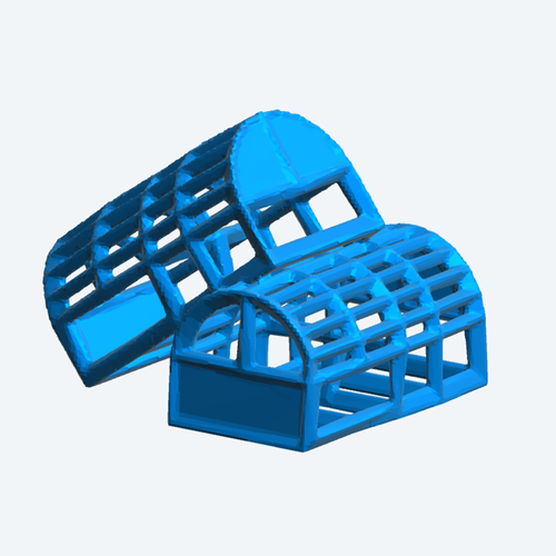 SA45 – 2 Medium-Sized Modern Metal Shellfish, Crab & Lobster Pots (Stacked) - Picture 2 of 22