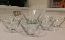 8-Piece Southern Living Southern Sippers Hammered Glass Serving / Salad Bowl Set