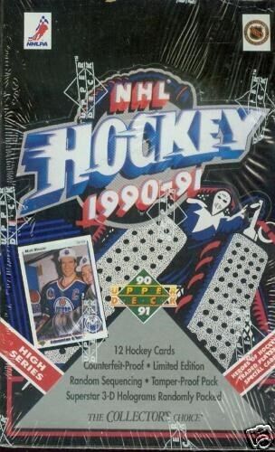 1990/91 UPPER DECK HIGH SERIES SCATOLA HOCKEY SIGILLATA 36 CONFEZIONI, 12 CARTE PER CONFEZIONE - Foto 1 di 1