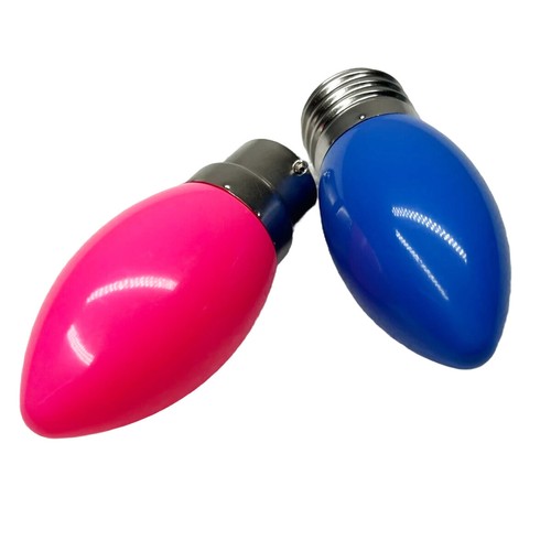 Colored LED Candle Light Bulbs B22 E27 Screw 2W Red Blue Pink White Orange 110V - Picture 14 of 23