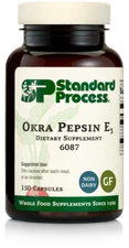 Standard Process Okra Pepsin E3 Whole Food Digestion, 150 Capsules
