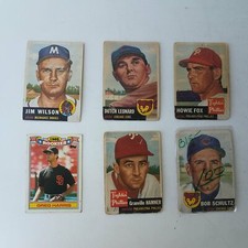 Topps Collectible Baseball Cards 6-Pieces