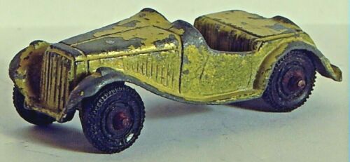 TOOTSIETOY TOOTSIETOY DÉCADA DE 1950 JUGUETE AMARILLO-VERDE MG TD o TF guardabarros abiertos - Imagen 2 de 6