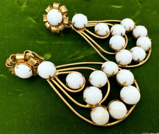 MARYSE BLANCHARD RARE VINTAGE MILK GLASS CHANDELIER ~3