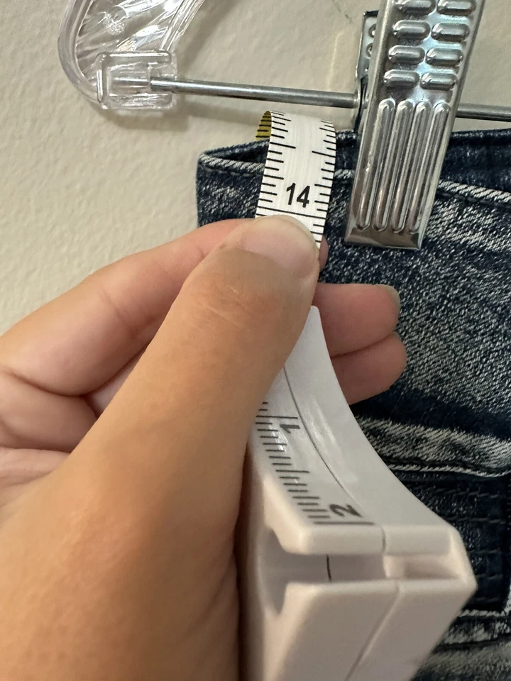 Pantalones de mezclilla para mujer Virtual Sensuality pierna recta elásticos laterales talla 7 Foto 4 de 4