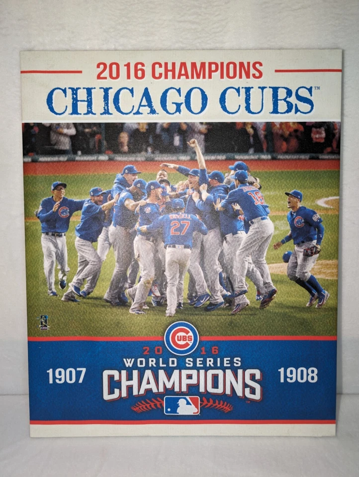 Chicago Cubs 2016 World Champions 20x16 Canvas Print MLB History Licensed - Image 4 of 4
