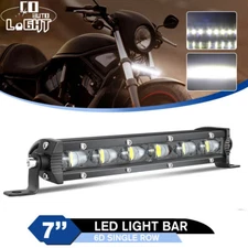 COLIGHT 7'' inch 6D Slim Single Row LED Light bar for Universal Motorcycle
