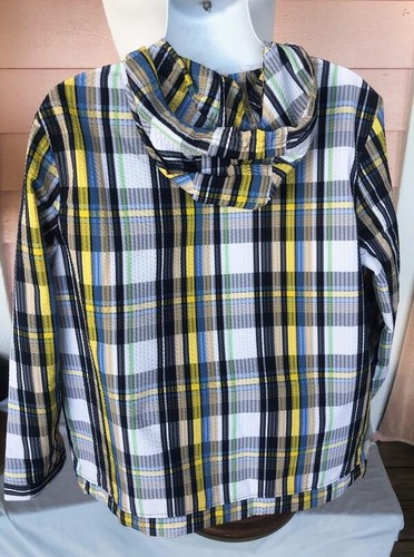 HANDSOME PREPPY HOODIE Mens L NEW NWOT Seersucker Great Colors Ltweight - Picture 2 of 4