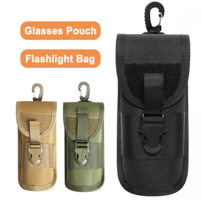 Tactical MOLLE Eyeglass Case Hard Shell Sunglasses Bag Shockproof  Protective Box