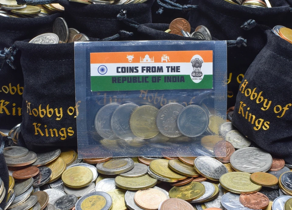 LOTE DE 5 MONEDAS INDIAS. DIFERENTES MONEDAS COLECCIONABLES DE ASIA. MONEDA EXTRANJERA Foto 3 de 3