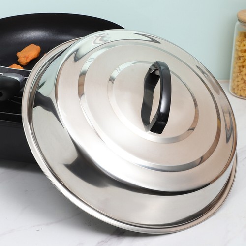 Coperchio Pentola Inox Coperchio Basting Rotondo Coperchio Vapore Pentole per Piatto - Foto 9 di 11
