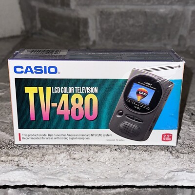 New Sealed Casio TV-480 LCD Color Pocket TV Vintage Portable