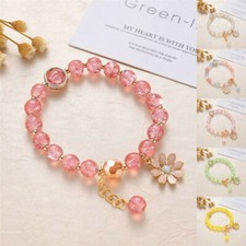 Bracelet Lovely Jewellery Pouch Girls Kids Daisy Crystal Gift Charm Children