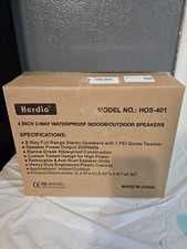 HERDIO 4inch 2-Way Waterproof Indoor/Outdoor Speakers HOS-401