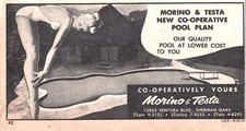 Morino & Testa Co-Operative Pool Plan Sherman Oaks California Vtg Mag Print Ad