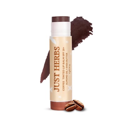 Just Herbs coffee Tinted Lip Balm SPF 20+ with almond oil & shea butter- 4 gm