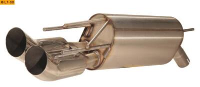 FOX Sportauspuff Opel Calibra A u. A 4x4  Bj.89-97 2.0l 2.5l  2x76mm scharf DTM