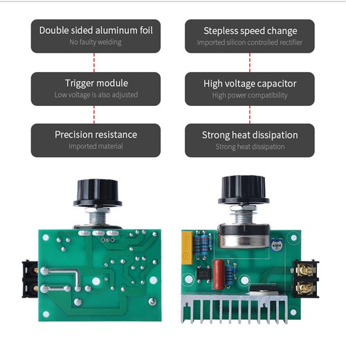 Variable Speed Controller for Route Voltage Controller AC 4000W 110V 220V/15A/ - Picture 4 of 21