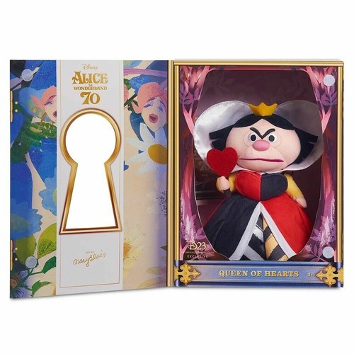 Juguete de peluche exclusivo D23 Reina de Corazones Alicia en el País de las Maravillas de Mary Blair nuevo en caja - Imagen 8 de 10