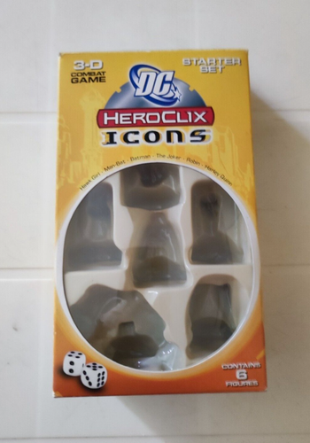 HeroClix Icons STARTER SET tutti gli accessori tranne le miniature MAPPA ecc. DC - Imagen 1 de 9