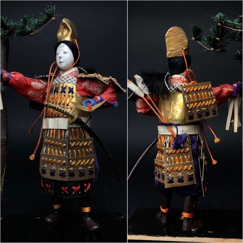 Baby Emperor Antique MUSHA Japanese NINGYO Doll SAMURAI with KATANA Bow & Arrow - Picture 4 of 9