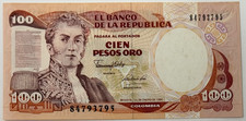 Colombia 100 Pesos Oro 1990 P-426a UNC Banknote