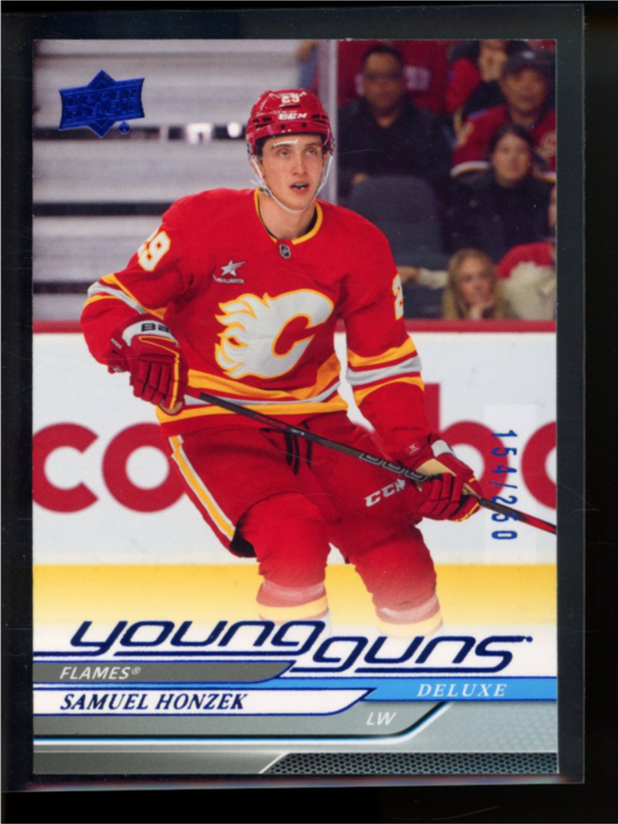 2024 UPPER DECK #485 SAMUEL HONZEK DELUXE YOUNG GUNS RC 154/250