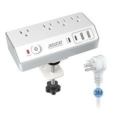 Desk Clamp Power Strip with USB C, PD 20W Fast Charging Power Station, Remova...