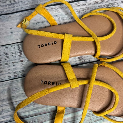 Torrid Riemchensandalen Damengröße 10,5 W gelb Gladiator " - Bild 2 von 3