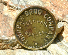 1906 TONOPAH, NEVADA (MINING NYE CO) TONOPAH DRUG CO (MED BOTTLE GO WITH) TOKEN