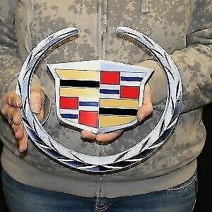 Cadillac Emblem Metal Sign 2 Pc - Bild 1 von 4