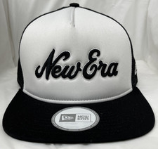 New Era Snapback Cap Hat Black & White