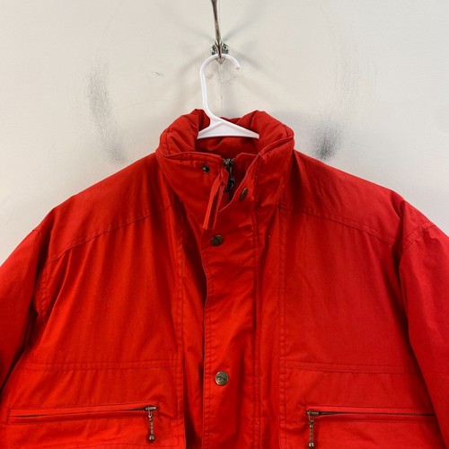 Adventure Gear Mens Medium Coat Jacket Parka Duck Down Red Puffer Zip Vintage - Picture 2 of 14