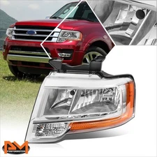 For 15-17 Ford Expedition Factory Style Left Side Chrome Housing Headlight Lamp