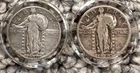 Standing Liberty silver quarters - 1929 and 1930 - excellent condition