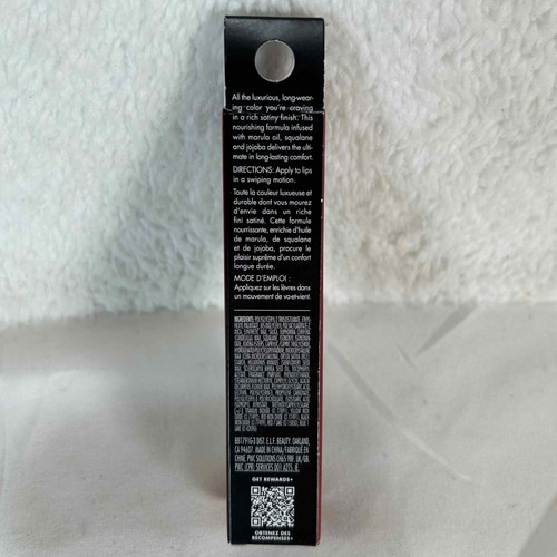 Lápiz labial satinado facial ELF O SIN VERGÜENZA larga duración cómodo vegano libre de crueldad - Imagen 4 de 8