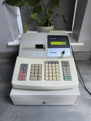 Sharp XE-A303 elektronische Registrierkasse Kasse mit allen Schlüsseln voll funktionsfähig