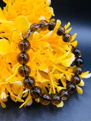 Bracciale Uomo/Donna Pietre Naturali Quarzo 10mm Cristallo dal Pakistan - Foto 2 di 8