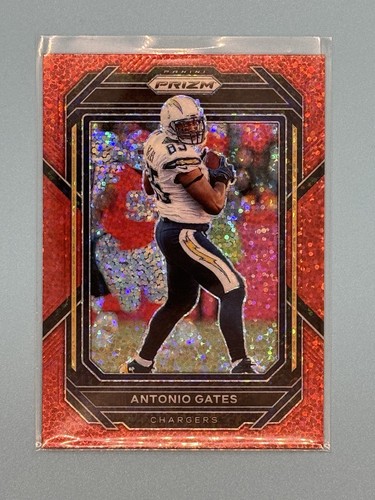 2022 Panini Prizm Antonio Gates Red Sparkle #158 San Diego Chargers